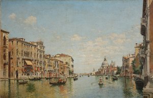 Vista, de, a, canal grandioso, de, veneza